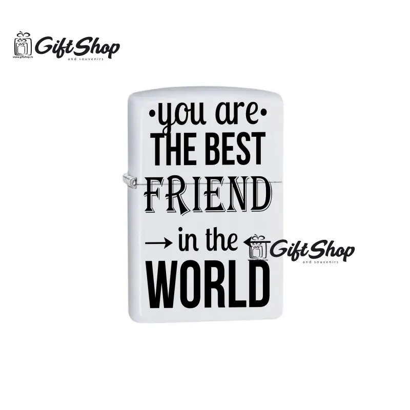 You are the best friend in the world, bricheta metalica gravata laser cu mesajv